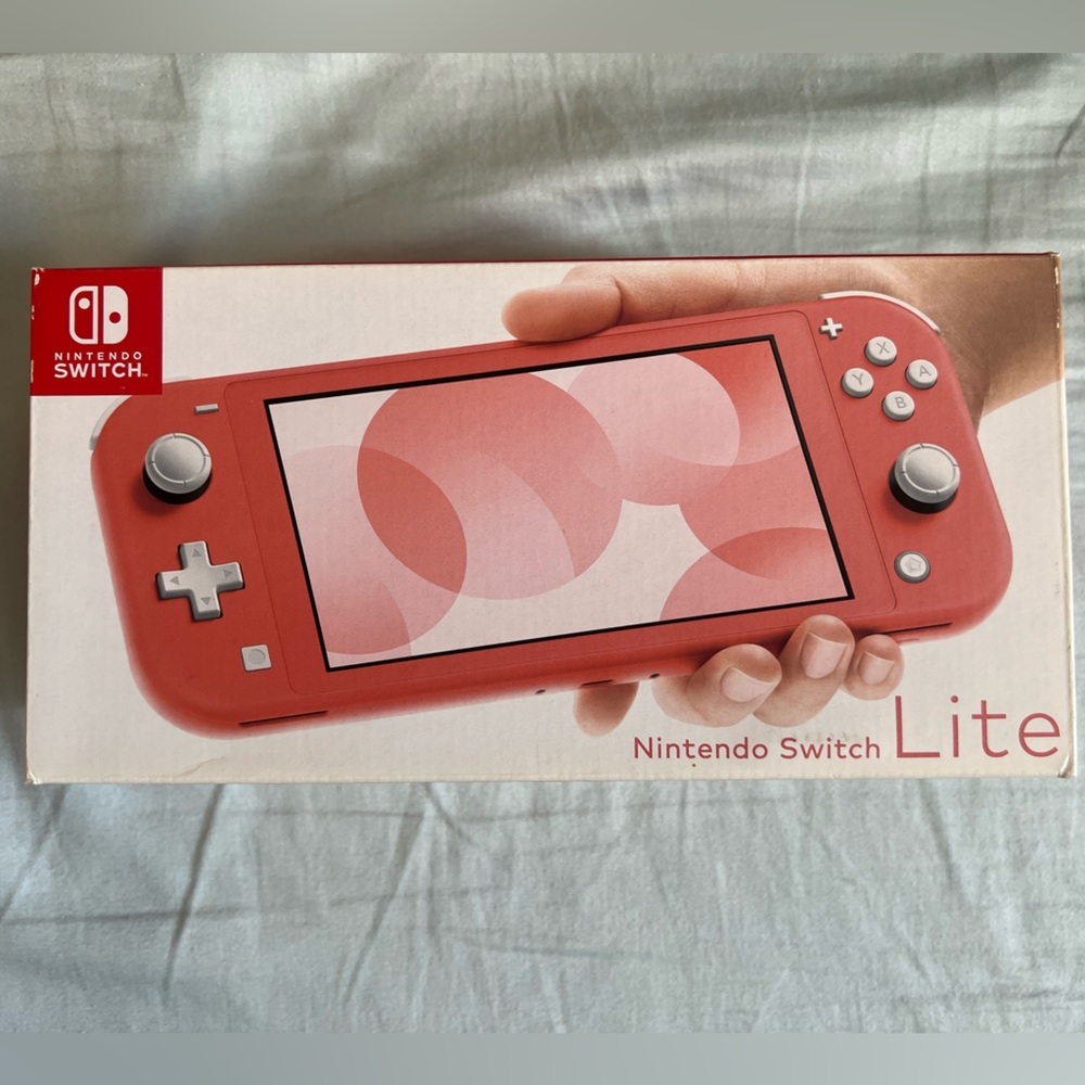 LIKE NEW!! Nintendo Switch Lite - Pink/ coral - Picture 2 of 9